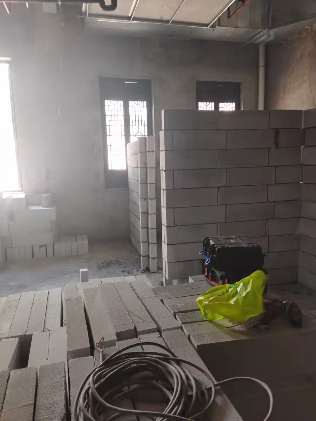 加气砖隔墙墙体砌筑